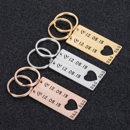 Customized Couples Keychain