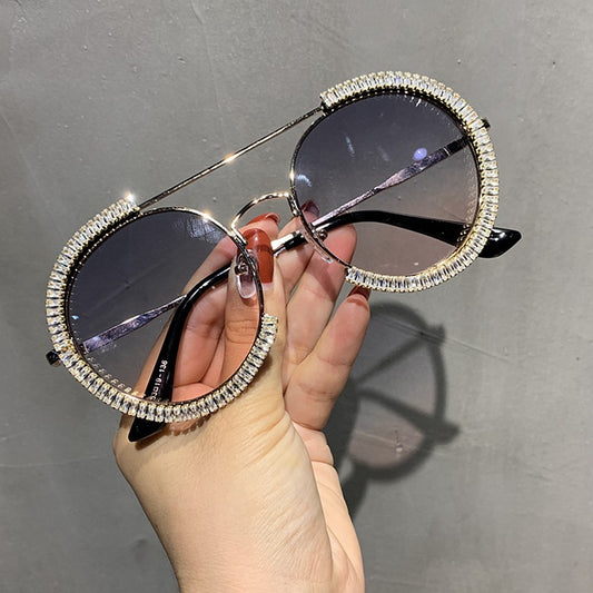 Zircon Retro Round Sunglasses