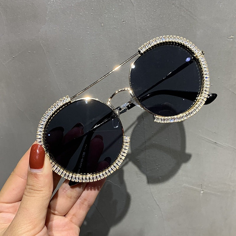 Zircon Retro Round Sunglasses