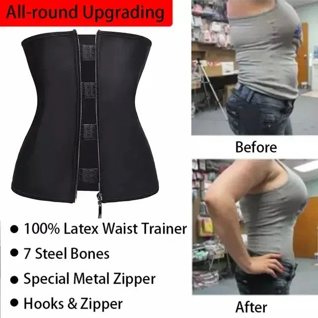 Corset Body Shaper Zipper Slim Belt Waist Shapewear Women - Viexta