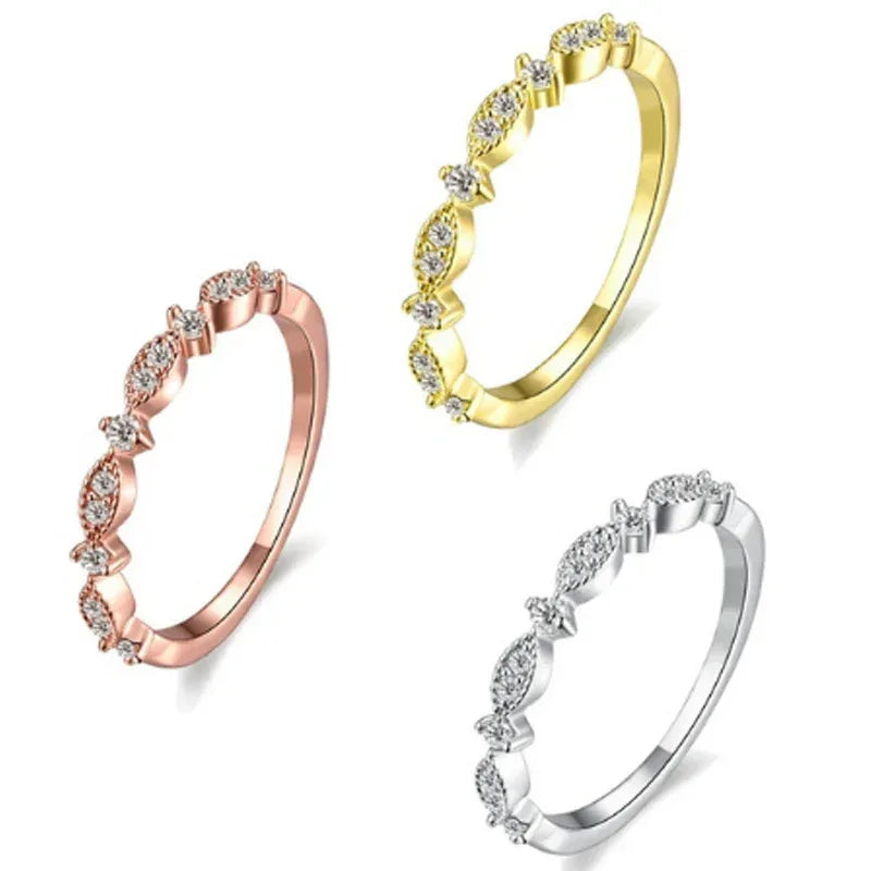 Stainless Steel Zircon Ring - Viexta