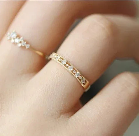 Stainless Steel Zircon Ring - Viexta