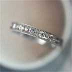 Stainless Steel Zircon Ring - Viexta
