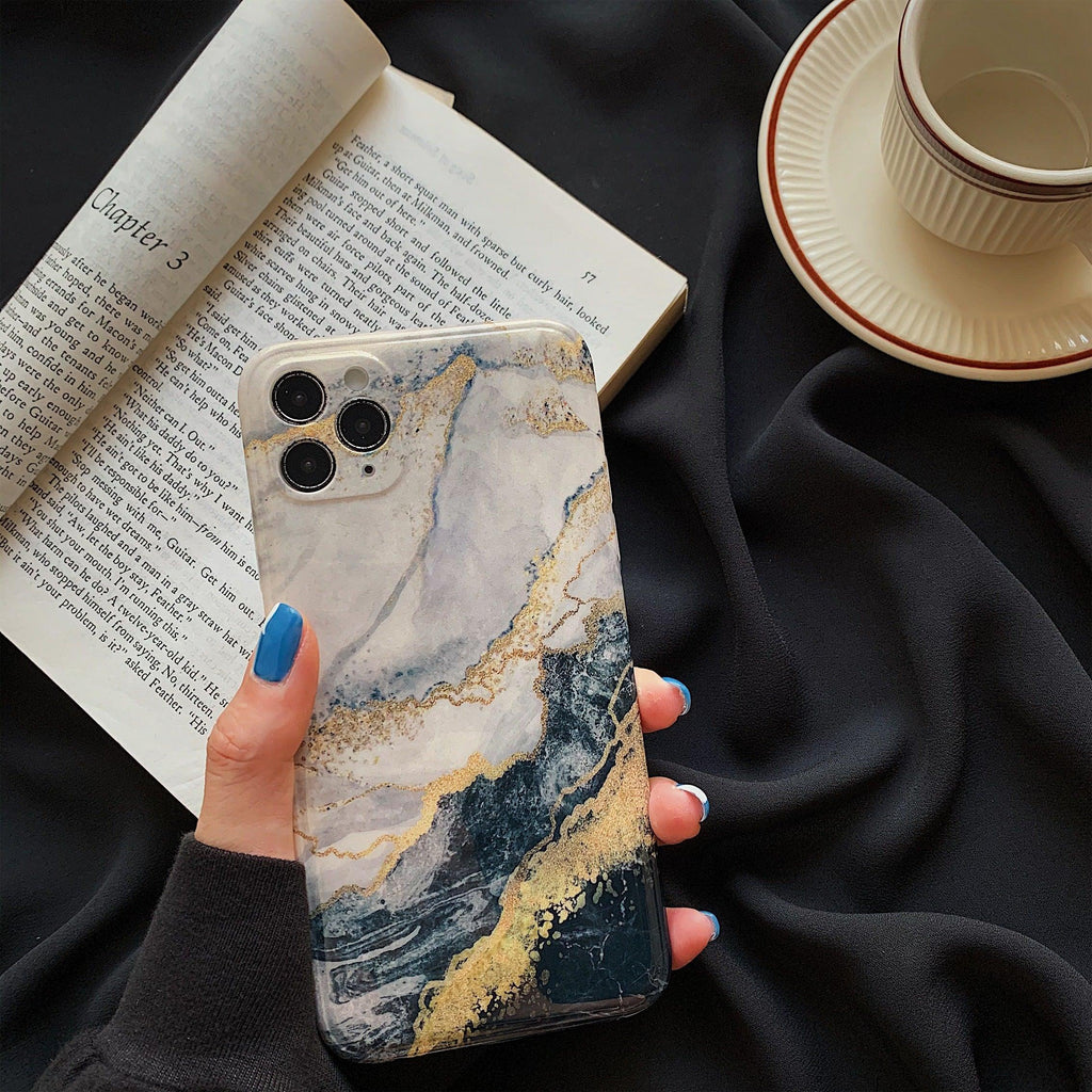 Glitter Marble Apple Phone Case for IPhone - Viexta