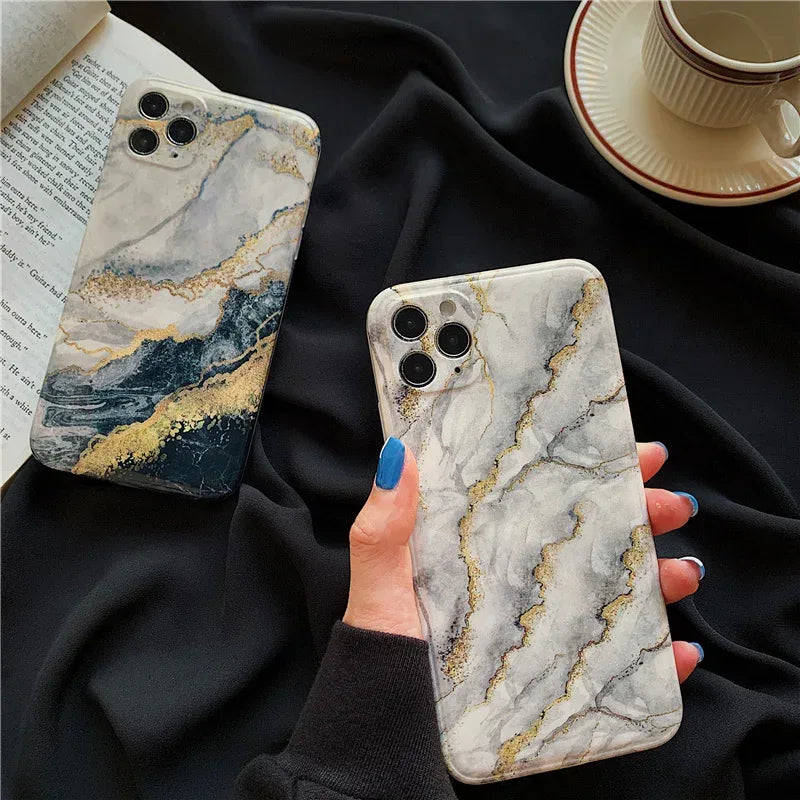 Glitter Marble Apple Phone Case for IPhone - Viexta