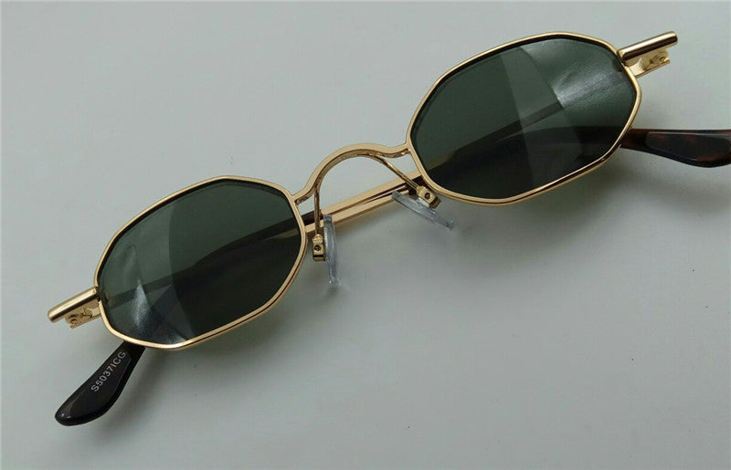 Hexagonal Mini-frame Sunglasses