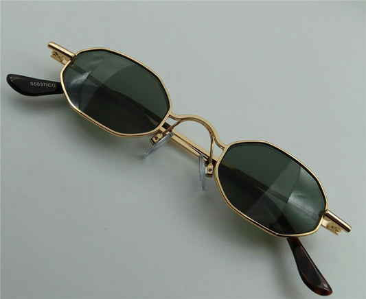 Hexagonal Mini-frame Sunglasses