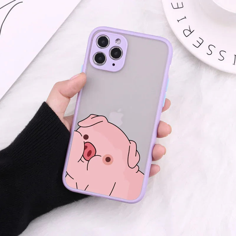 Transparent Teddy Matte iPhone Case - Viexta