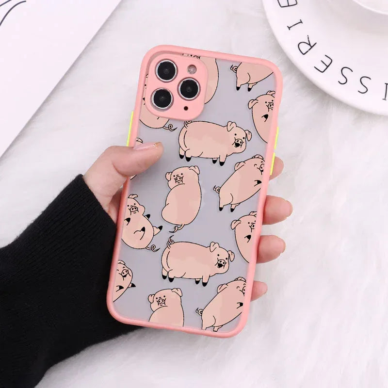 Transparent Teddy Matte iPhone Case - Viexta