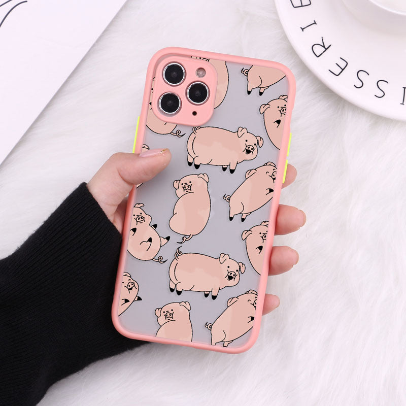 Transparent Teddy Matte iPhone Case