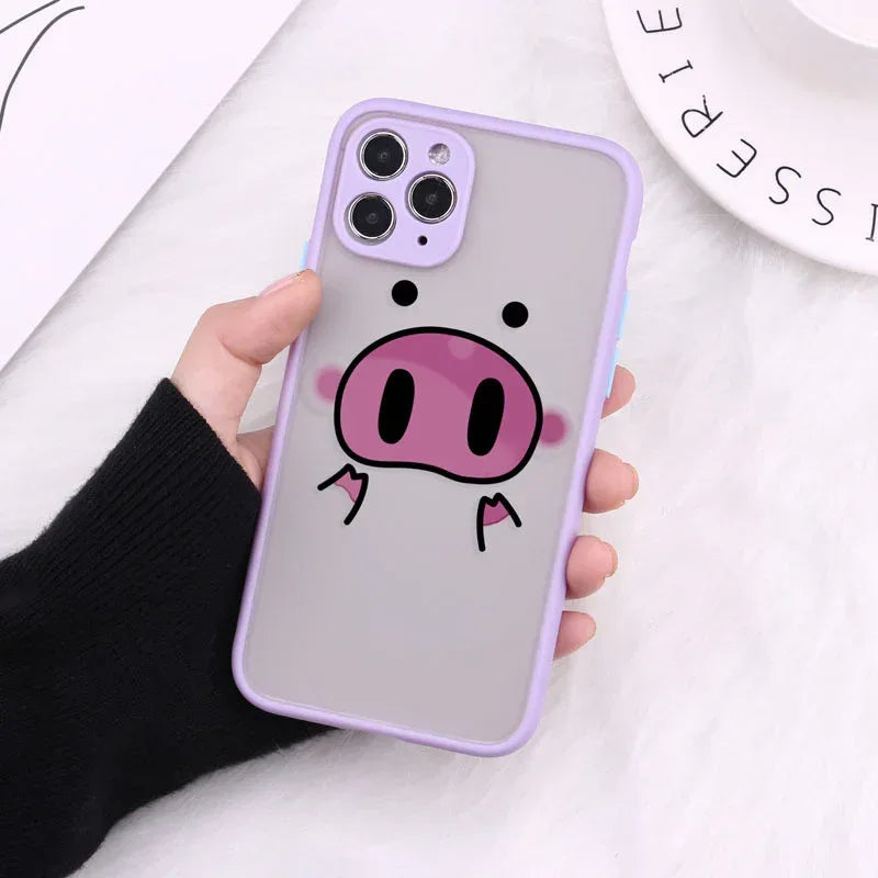 Transparent Teddy Matte iPhone Case - Viexta