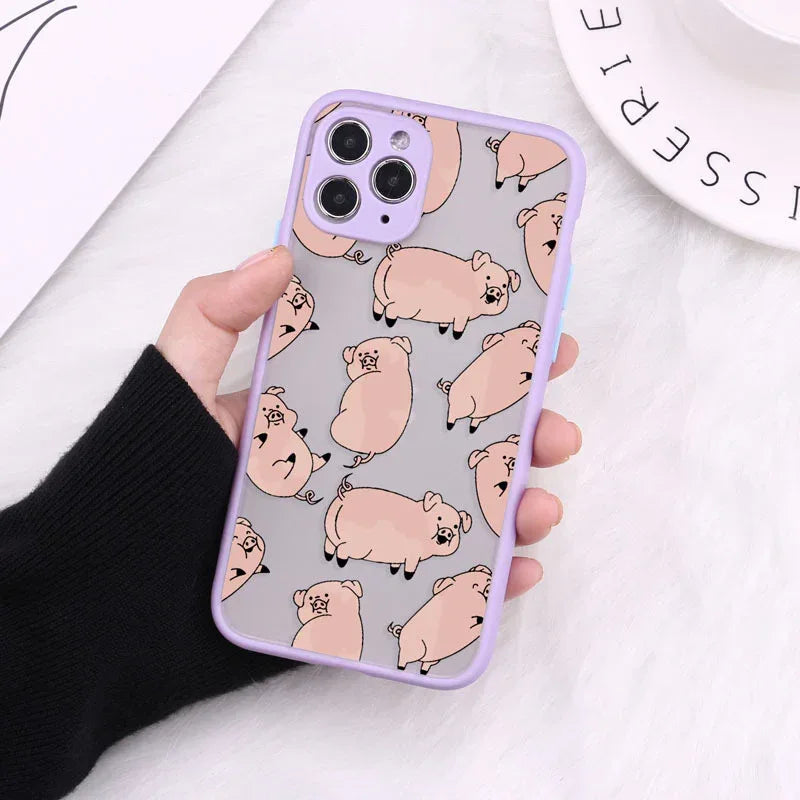 Transparent Teddy Matte iPhone Case - Viexta