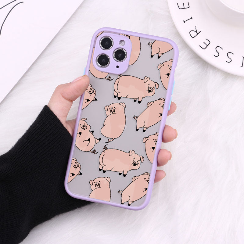 Transparent Teddy Matte iPhone Case