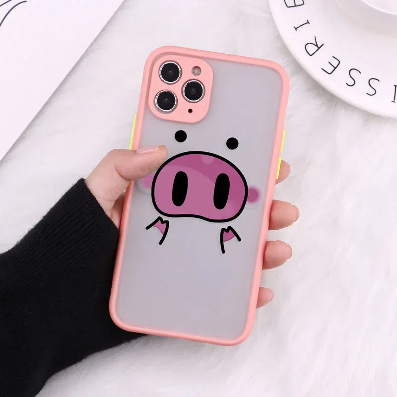 Transparent Teddy Matte iPhone Case - Viexta