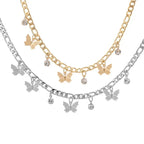 Butterfly Metal Clavicle Necklace - Viexta