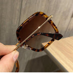 Retro Big Frame Square Brown Sunglasses For Women - Viexta