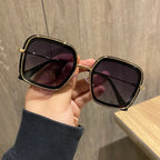 Retro Big Frame Square Brown Sunglasses For Women - Viexta