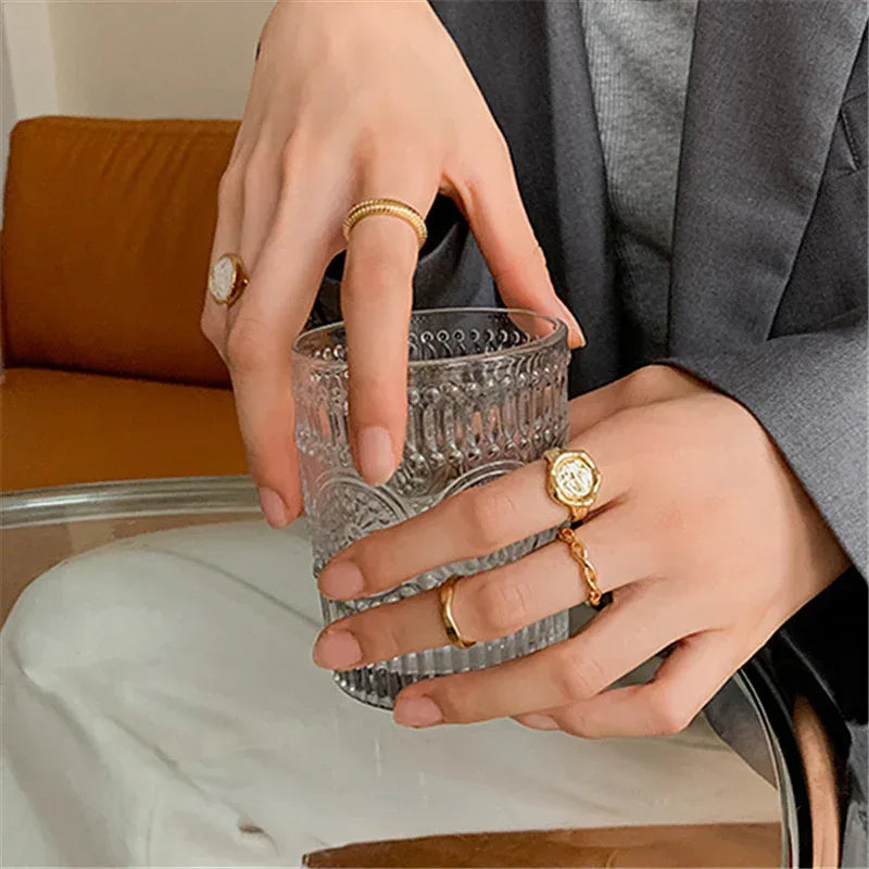 Five-Piece Combination Niche Ring Set - Viexta