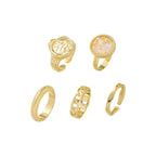 Five-Piece Combination Niche Ring Set - Viexta