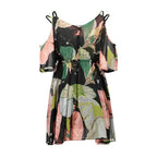 V-neck Printed Off Shoulder Dress - Viexta