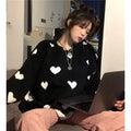 Heart-Knitted Pullover - Viexta