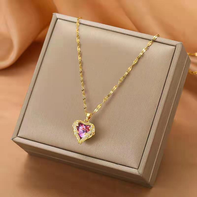 Ocean Heart Titanium Steel Necklace - Viexta