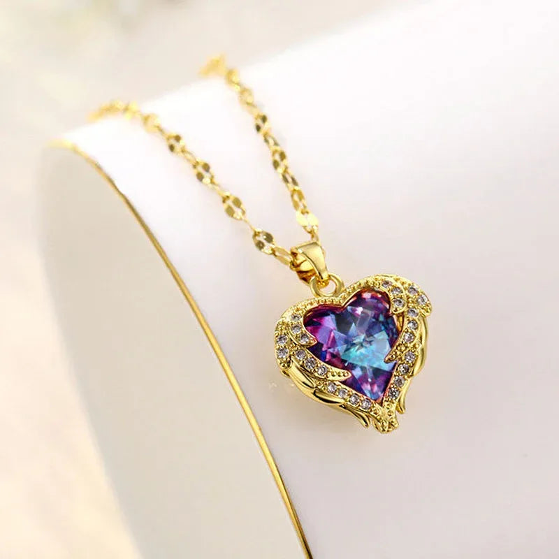 Ocean Heart Titanium Steel Necklace - Viexta