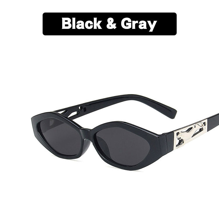 Retro Small Frame Polygon Cat Eyes Sunglasses