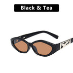 Retro Small Frame Polygon Cat Eyes Sunglasses