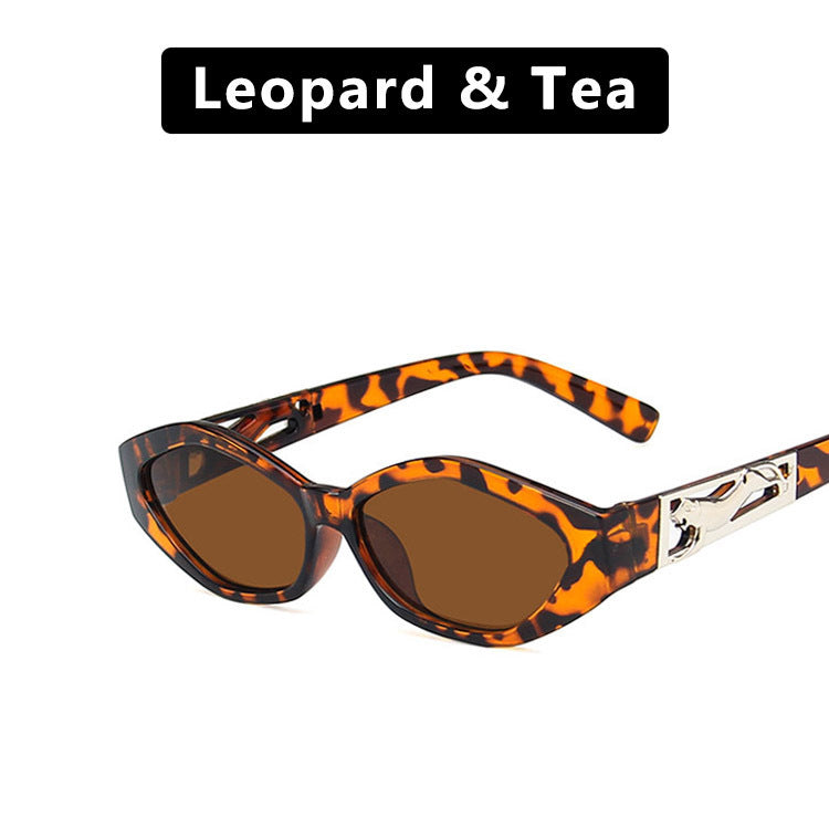 Retro Small Frame Polygon Cat Eyes Sunglasses