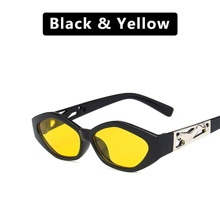Retro Small Frame Polygon Cat Eyes Sunglasses