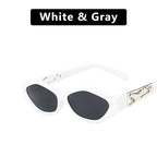 Retro Small Frame Polygon Cat Eyes Sunglasses