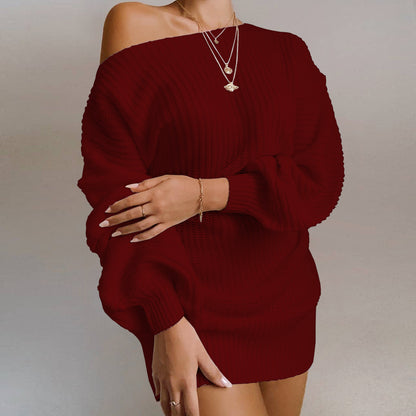 Knitted Off Shoulder Dress