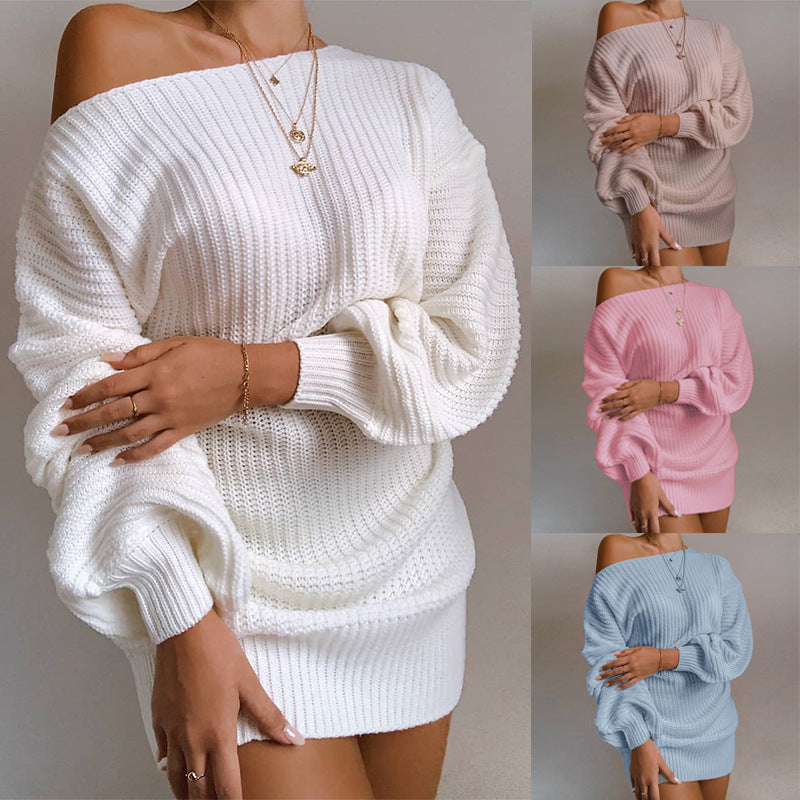 Knitted Off Shoulder Dress