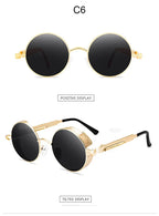 Steampunk Metal Spring Sunglasses - Viexta