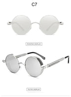 Steampunk Metal Spring Sunglasses - Viexta