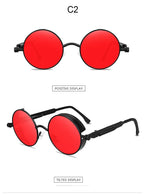Steampunk Metal Spring Sunglasses - Viexta
