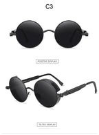 Steampunk Metal Spring Sunglasses - Viexta