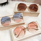 Fashion Gradient Borderless Cut-Edge Sunglasses - Viexta