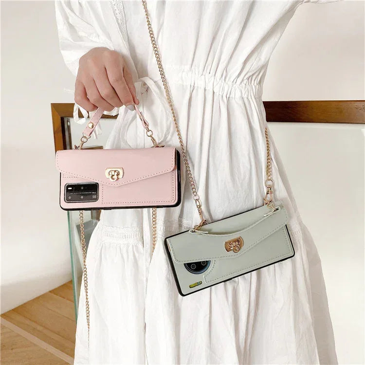 Leather Pattern Handbag Huawei Protective Cover - Viexta