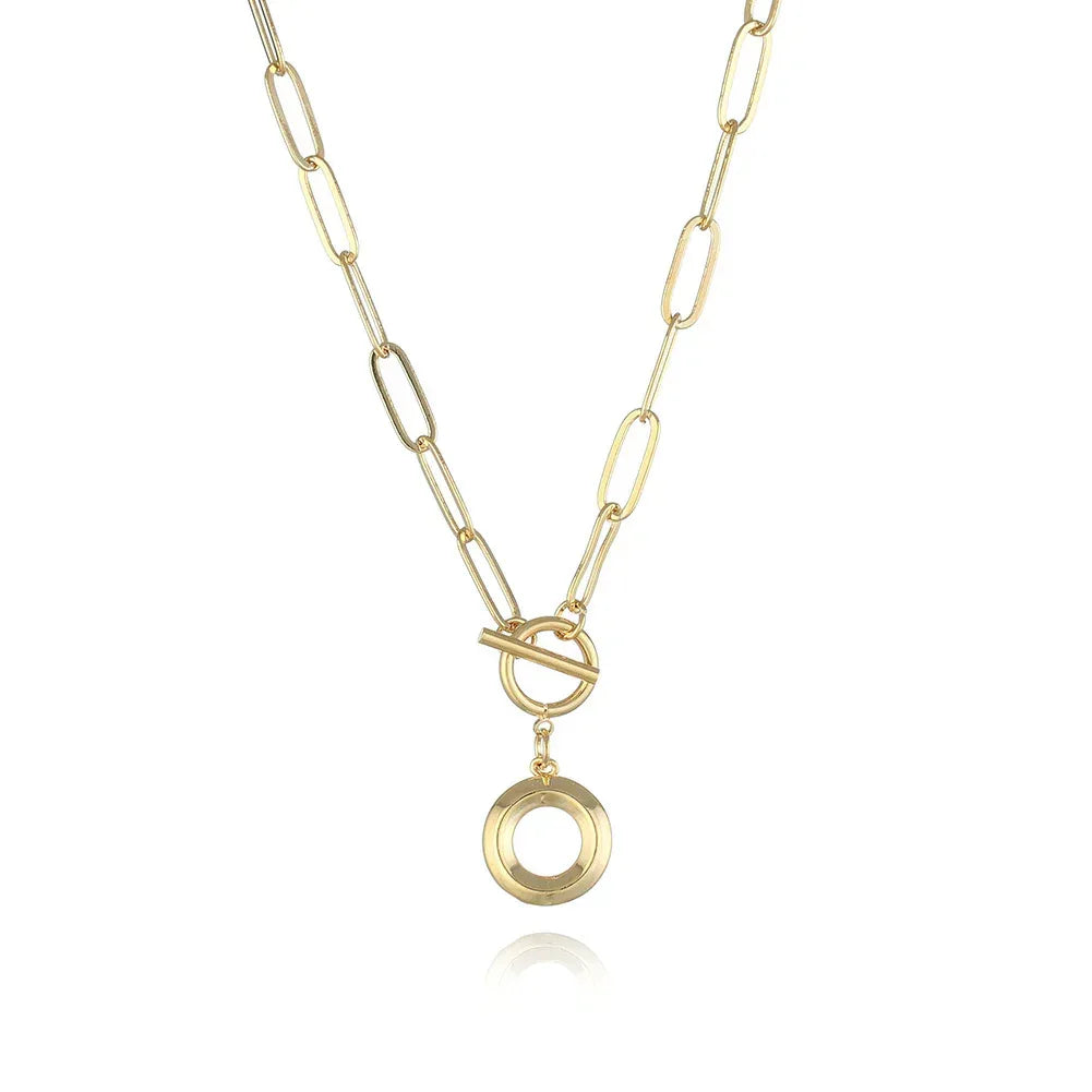 26-letters-a-z-pendant-with-thick-chain-ot-buckle-necklace - Viexta