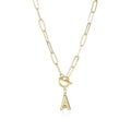 26-letters-a-z-pendant-with-thick-chain-ot-buckle-necklace - Viexta