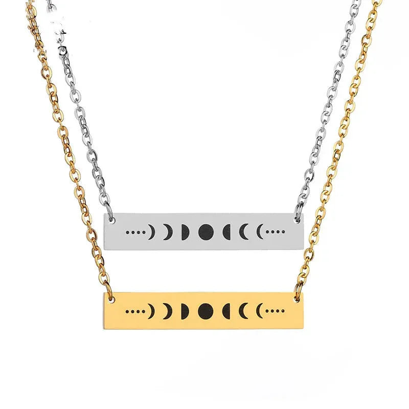Lunar Eclipse Stainless Steel Army Brand Necklace - Viexta