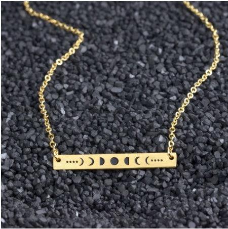 Lunar Eclipse Stainless Steel Army Brand Necklace - Viexta