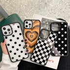 black-and-white-polka-dot-iphone-case - Viexta