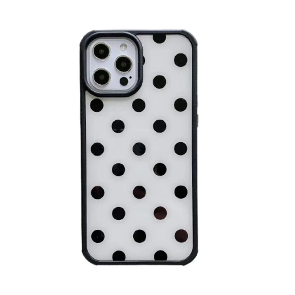 black-and-white-polka-dot-iphone-case - Viexta