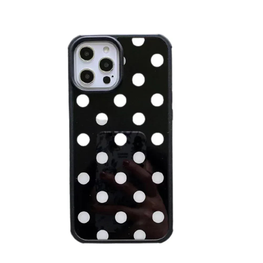black-and-white-polka-dot-iphone-case - Viexta