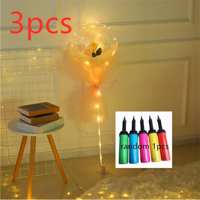 LED Luminous Balloon Rose Bouquet