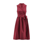 Midi Dress Casual Sleeveless with Belt - Viexta