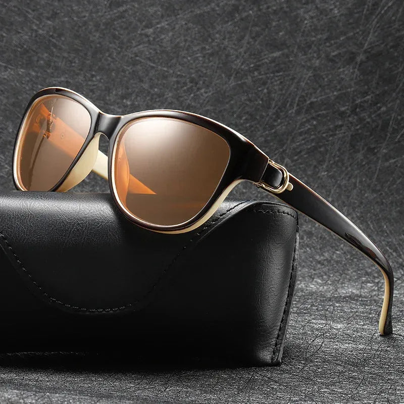 Metal Hybrid Polarized Retro Sunglasses - Viexta